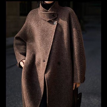 【巴黎精品】現貨+預購 頂級羊毛外套毛呢大衣風衣外套寬鬆秋冬大碼休閒女裝-雙面呢女外套a1LL13