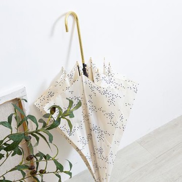 日本客供面料無黑膠抗UV超輕細長柄晴雨傘金色遮陽防風防曬直柄傘