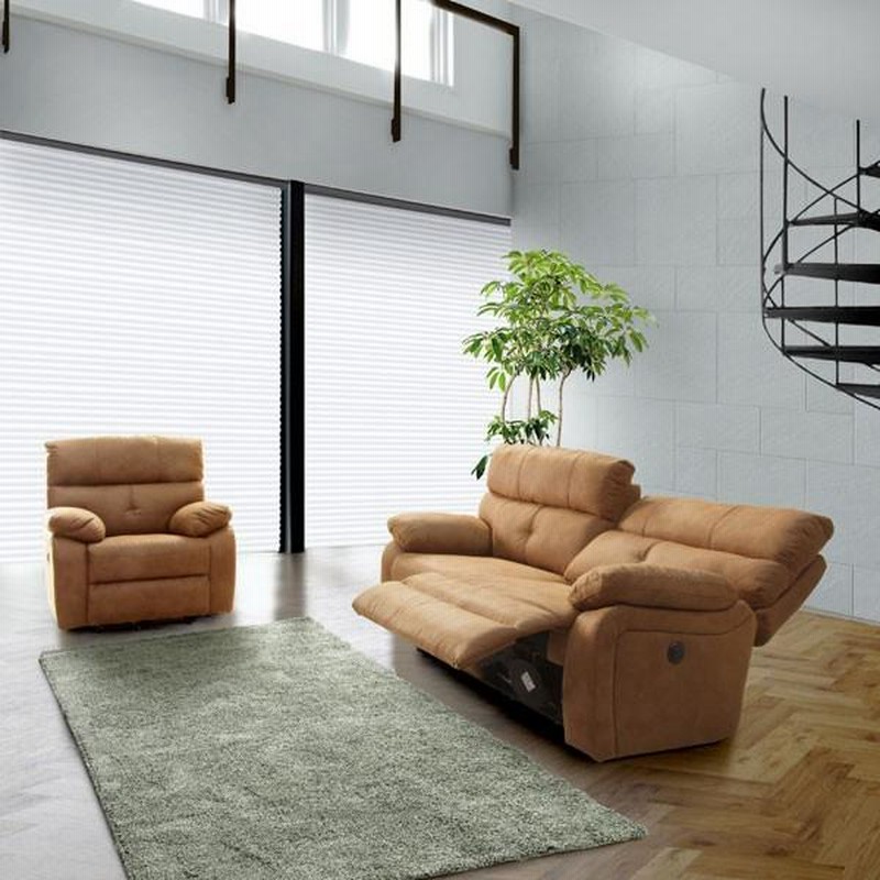 電動ソファ 1人掛け ソファー ドイツ製 脚付き おしゃれ キャメル