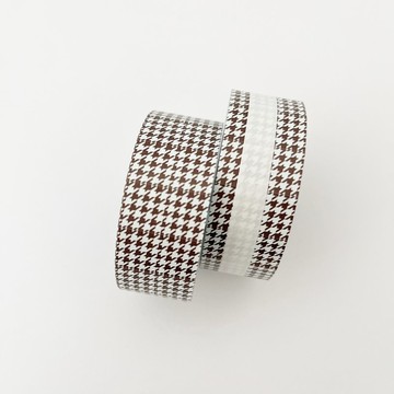 標籤貼紙 千鳥格紋【棕色】