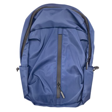 輕量化大容量雙肩背包 藍色 防水拉鍊大前袋 / 旅行上班包  45 x 30 x 14.5cm  1個