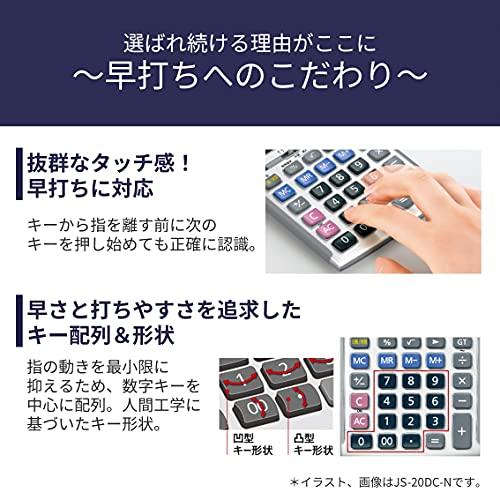 送料無料 カシオ 本格実務電卓 12桁 日数時間計算 グリーン購入法適合 デスクタイプ DS-20DC-N