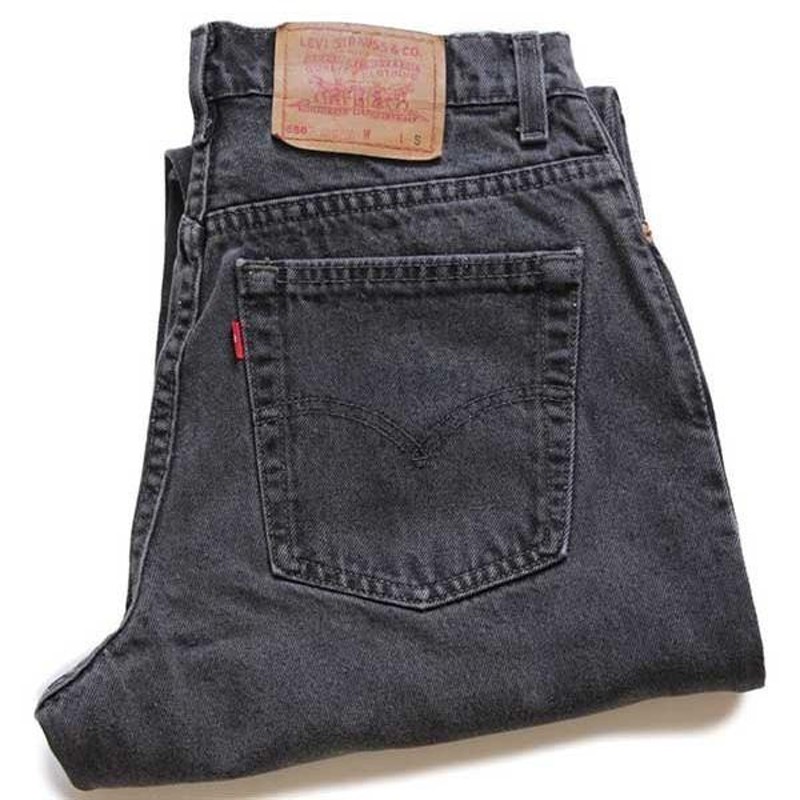 ☆90s カナダ製 Levi'sリーバイス 550 ブラック デニムパンツ 10 SHT