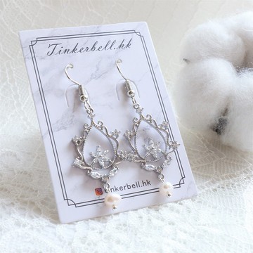 【氣質系列】巴洛克眼淚 淡水珍珠 防敏感耳環