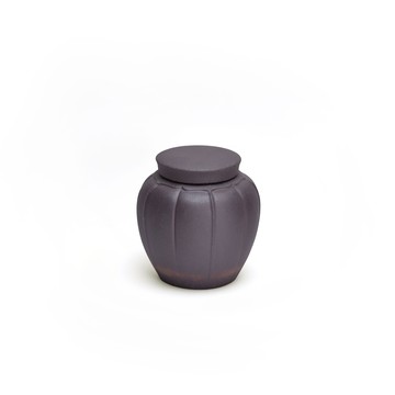 陶作坊│老岩泥_忘機瓜棱柿蒂紋四兩茶倉_內釉