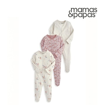 Mamas&Papas 秋分莓果-連身衣3件組