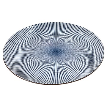 昭陶 點十草皿  11吋(31.3 x 4cm)  藍色  1個