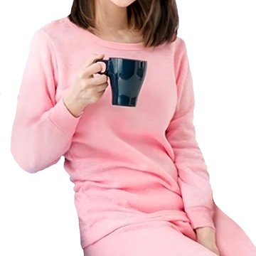 MI MI LEO 台灣製T刷毛保暖衣保暖褲  2XL  櫻花粉