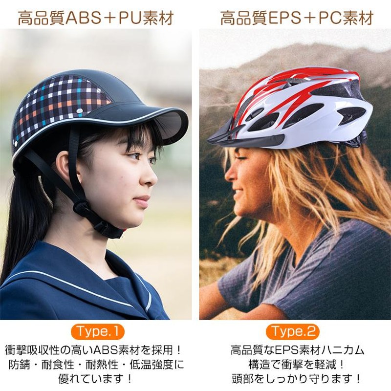 ☆2点1590円☆ヘルメット 自転車 自転車ヘルメット 帽子型 レディース