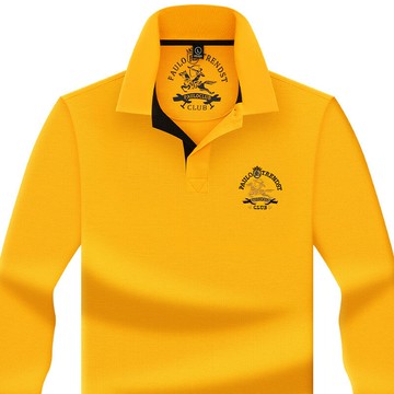 【新款熱賣】高端商場同款絲光棉男士翻領Polo衫刺繡小馬好品質長袖潮流上衣男