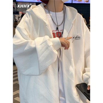 開衫衛衣男連帽春秋季潮牌寬松港風設計感小眾高品質休閑外套上衣