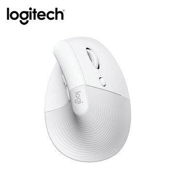 Logitech 羅技 Lift for Mac 人體工學垂直藍牙滑鼠 白色