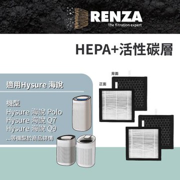 適用 Hysure 海說 Polo Q7 Q9 VIRGO 舒而嘉 Q7 空氣清淨除濕機 HEPA+活性碳 濾芯 濾心