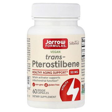 Jarrow Formulas, 反式紫檀芪，50 毫克，60 粒素食膠囊