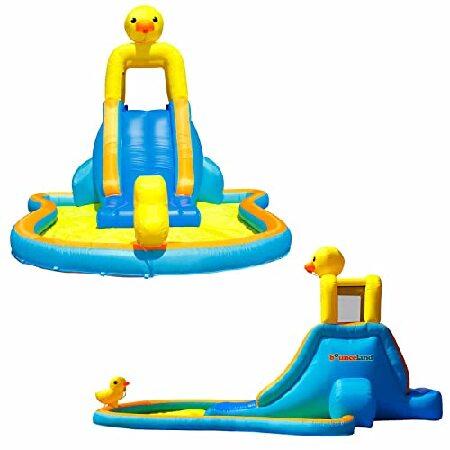 Bounceland Ducky Splash Water Slide with Pool, 16.2 ft L x 10 ft W x 8.6 ft H, UL Strong Blower Included, Splash Pool, Safe Climbing Wall, 7.38 ft Fun