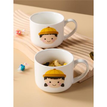 卡通可愛幼兒園寶寶迷你小號兒童水杯陶瓷家用微波爐牛奶杯馬克杯
