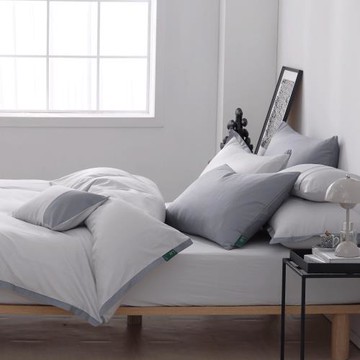 好關係 HAOKUANXI｜月球岩灰-純境長纖棉床包被套枕套組-標準雙人