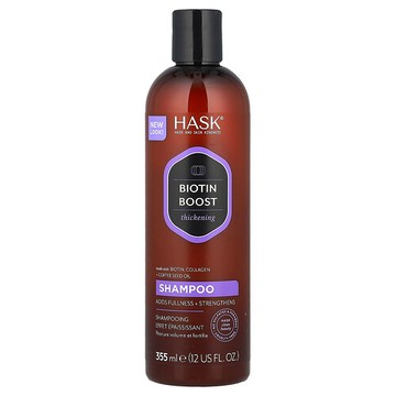 Hask Beauty, 生物維生素強韌豐盈洗髮精，12 液量盎司（355 毫升）