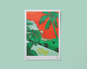 \ 橘色沙灣FUDAFUDAK / RISO海報