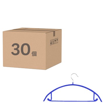 小麥購物 質感加厚防滑無痕毛衣衣架/浸膠衣架 L2478  克萊茵藍  30個