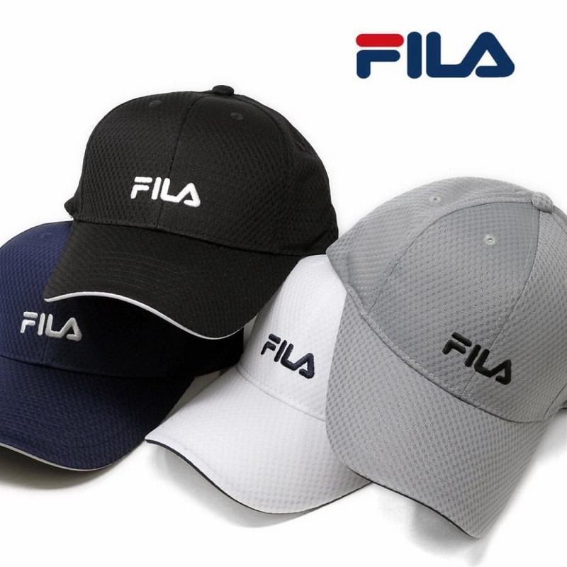 FILA キャップ メンズ メッシュキャップ フィラ ブランド スポーツ 帽子 ベースボールキャップ 吸汗速乾 フリーサイズ / ホワイト ブラック  ネイビー グレー | LINEショッピング