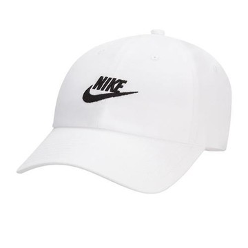 Nike 帽子 棒球帽 老帽 刺繡 純棉 白【運動世界】FB5368-100