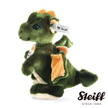 STEIFF德國金耳釦泰迪熊 Raudi Dragon Boy恐龍 動物王國_黃標