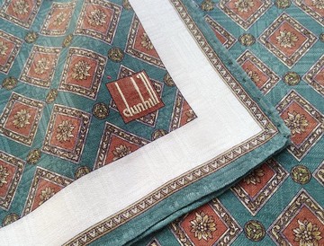 Dunhill 古董手帕 方巾 21 x 20 英吋