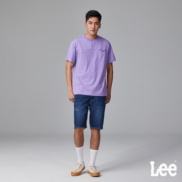 Lee 男款 涼感 902 牛仔短褲 中深藍洗水｜101+/Jade Fusion