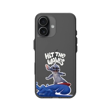 iPhone 17 Clear (相機按鈕) 酷墨灰 - 迪士尼-史迪奇 Disney Stitch - 史迪奇 - 衝浪時刻