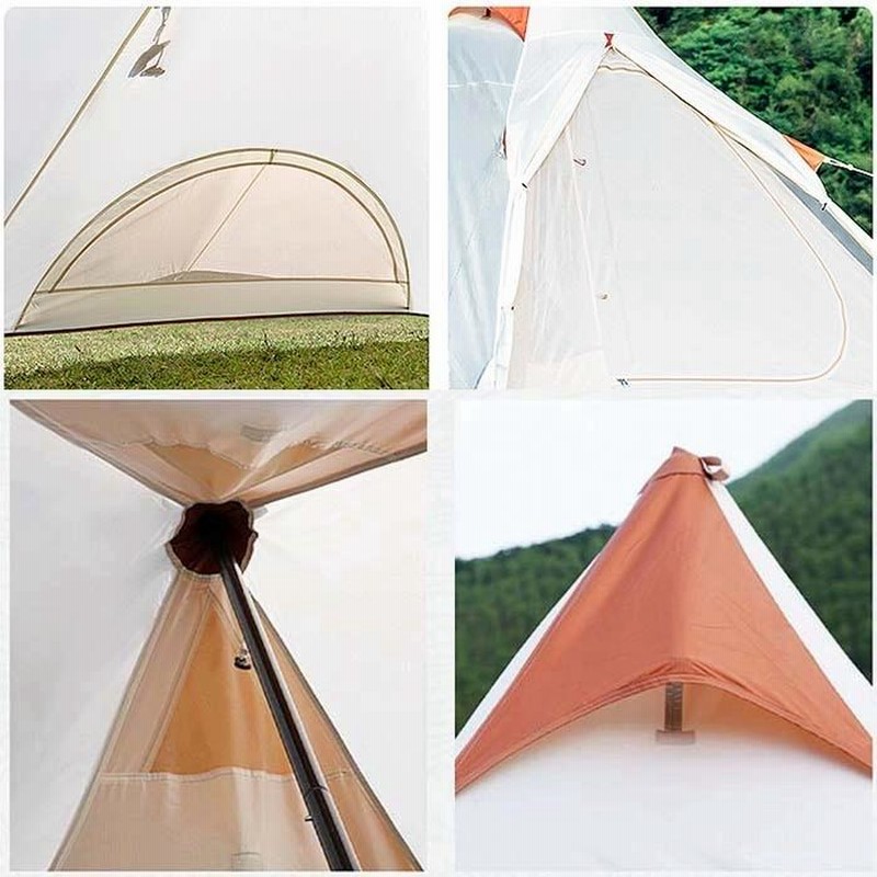 ワンポールテント タープ付き 3〜4人用 200×240cm ティピー