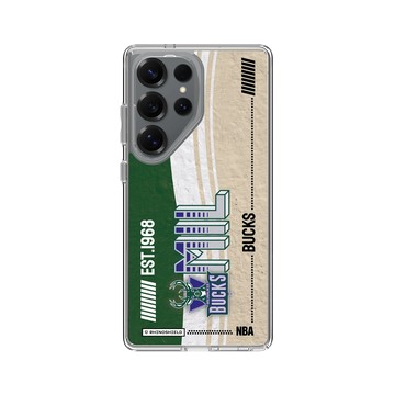 Galaxy S25 Ultra Clear 透明 - NBA - 復古球員卡-密爾瓦基公鹿 Milwaukee Bucks - Vintage Card