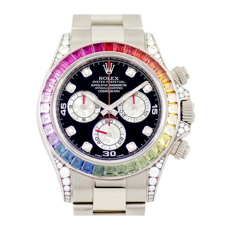 デイトナ ROLEX掛け時計 シルバー 新品 海外販促品 ／ブラック　赤針！