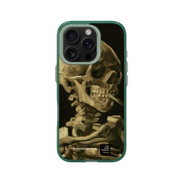 iPhone 16 Pro Clear 憂墨綠 - Van Gogh Museum - Crâne de squelette fumant une cigarette