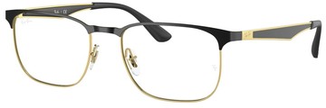RAY BAN 亞洲版 時尚金屬光學眼鏡 RB6363D 2890 54mm 黑/金 公司貨