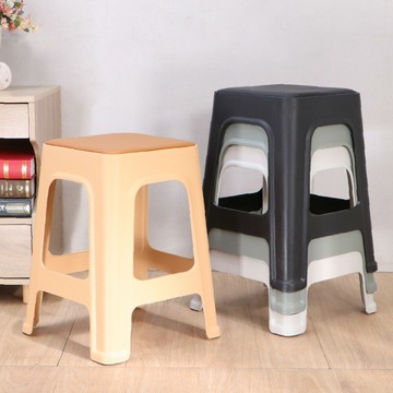 LOGIS "4入組"皮革軟墊方凳 塑膠椅 餐桌椅 椅子 4色【PST-H*4】