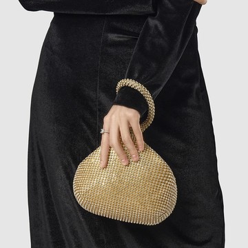 晚宴包手拿包 純手工水鉆地雷鑲鉆滿鉆時尚2025新款晚宴包手拿包女士晚裝宴會