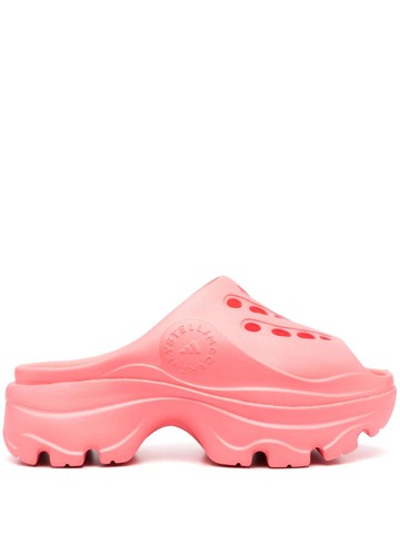 adidas by Stella McCartney - 55mm logo-embossed clogs - women - Rubber/Rubber/Rubber - 8 - Pink