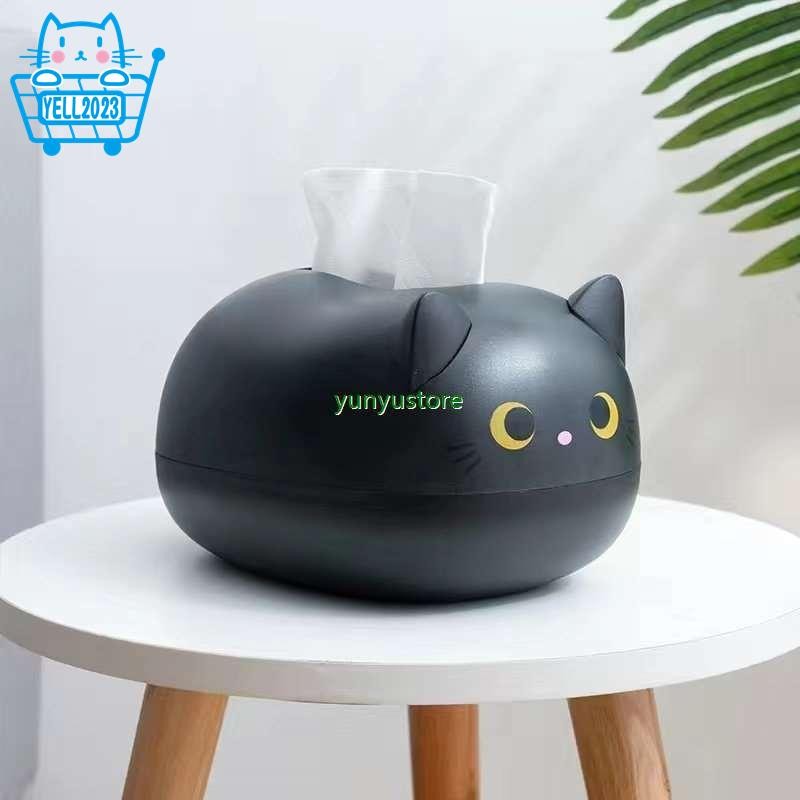 新品　インテリアカンパニー ティッシュケース ティッシュ ホルダー ハチワレ 猫