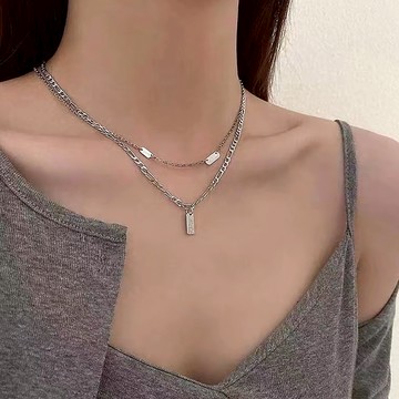 韓系 酷辣新潮 項鍊 項鍊女 長項鍊 項鏈 女生項鍊 项链 鎖骨項鍊 吊墜 銀色 金色 簡約 造型 潮流 F524