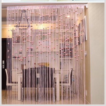客廳隔斷創意裝飾簾子自粘流蘇簾子玄幻水晶珠簾隔斷簾鏤空網紅