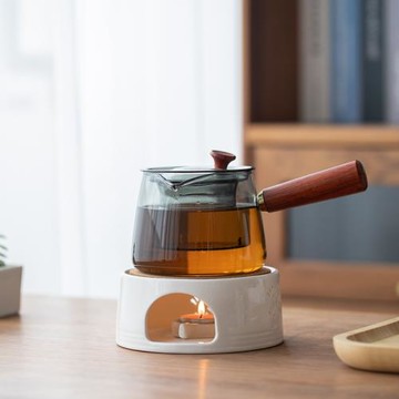 花茶壺蠟燭加熱煮茶爐玻璃茶壺泡茶家用養生電陶爐煮茶器茶具套裝