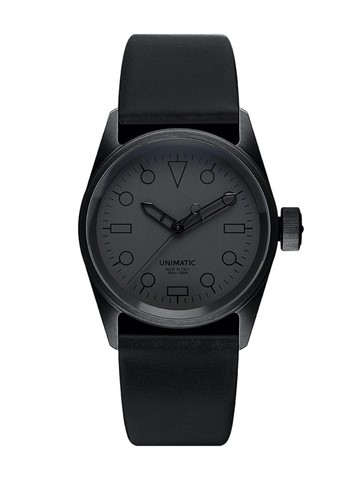 unimatic - Modello Cinque U5S-AN 36mm - men - stainless steel - One Size - Black
