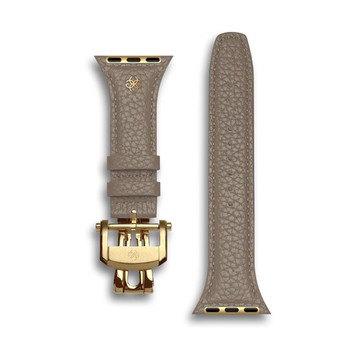 【Golden Concept】Apple Watch 40mm 41mm 42mm 奶茶色皮革錶帶 WSA-FL-BE-G