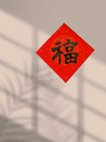 單字-福 隸書 手寫春聯 斗方 馬年春聯