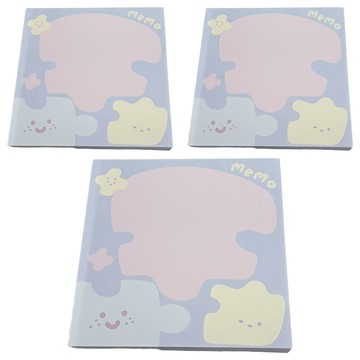 豆丁萌怪便籤紙 100張入 尺寸: 80x80mm  生活拼圖  3個  1組