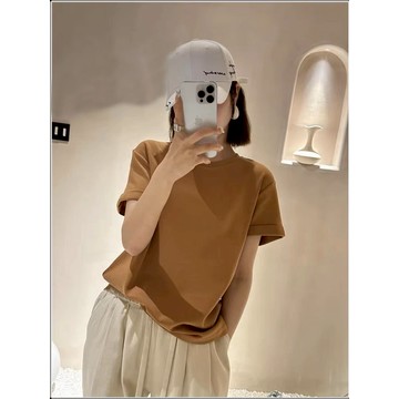 奈看服飾/韓風極簡顯白三色短袖 反折袖 棉質短袖 上衣 短袖 T恤