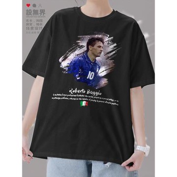 羅伯托巴喬短袖T恤男女裝Roberto Baggio意大利馬尾辮衣服設 無界