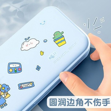 超能裝🎀2026新款文具盒簡約大容量馬卡龍筆盒ins高顏值學生鉛筆盒女森系  大容量分層桌上收納文具盒簡約 學生文具,