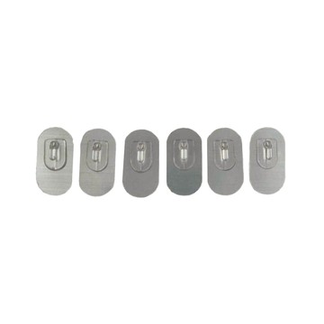 Easy 易立家 六入橢圓形小掛勾組 無痕掛勾  銀色  2組